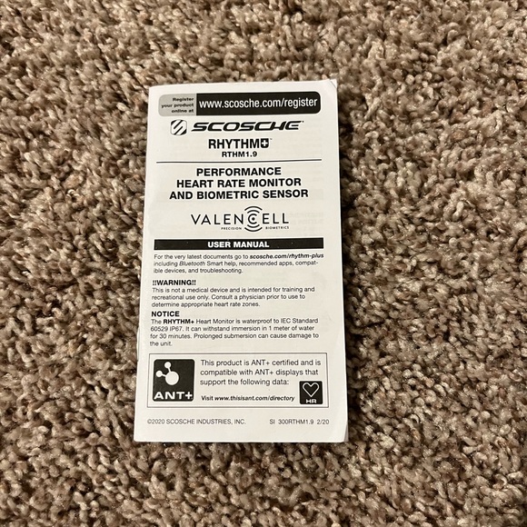 Scosche Rhythm+™ Wireless Fitness Heart Rate Monitor, Blue, Excellent Used - Picture 11 of 12